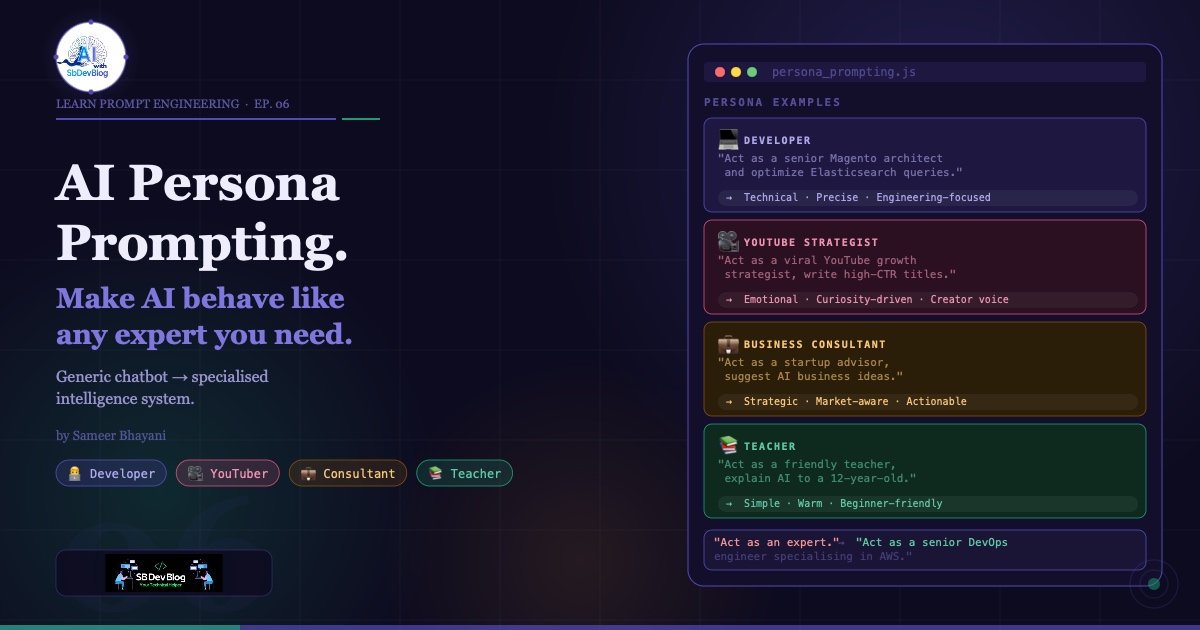 AI Persona Prompting: Make AI Behave Like Any Expert You Need